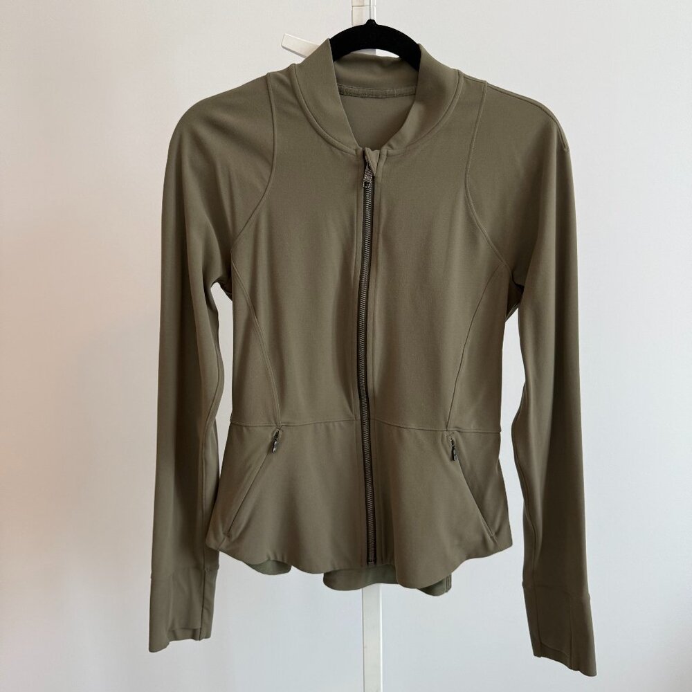 lululemon Olive Green Zip Up - SIze 6